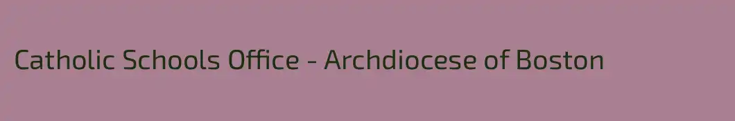 Catholic Schools Office - Archdiocese of Boston